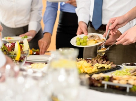 Business catering food for company celebration